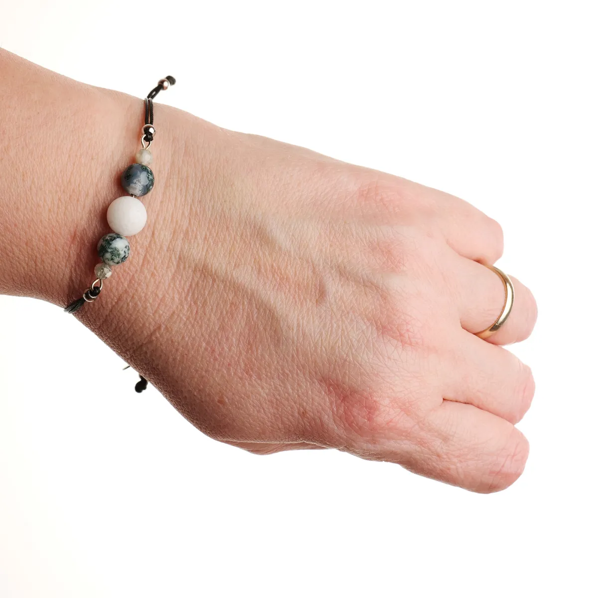 Bracelet coton d'avril Maélly Agate Jade