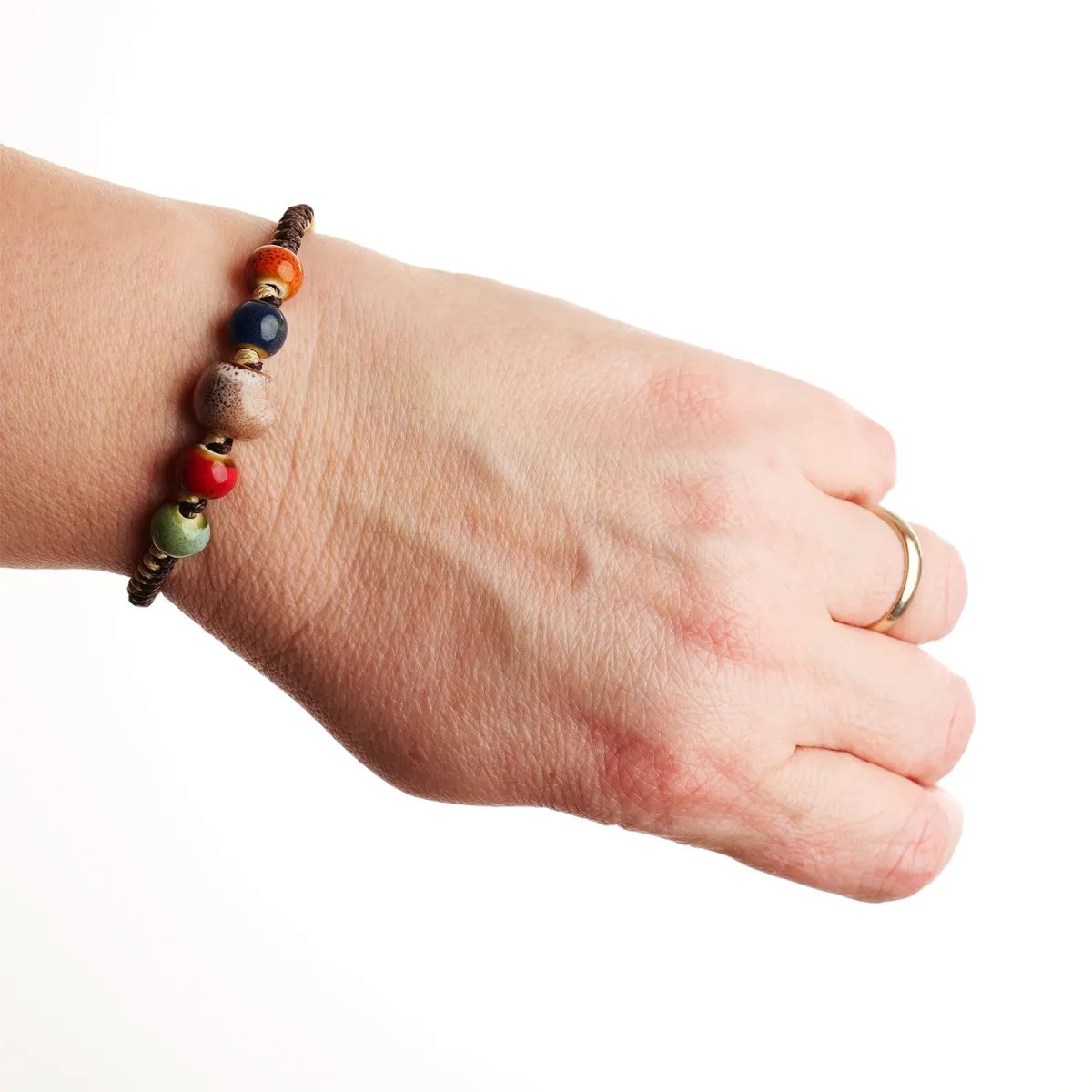 Bracelet coton d'avril Chocolat Cannelle