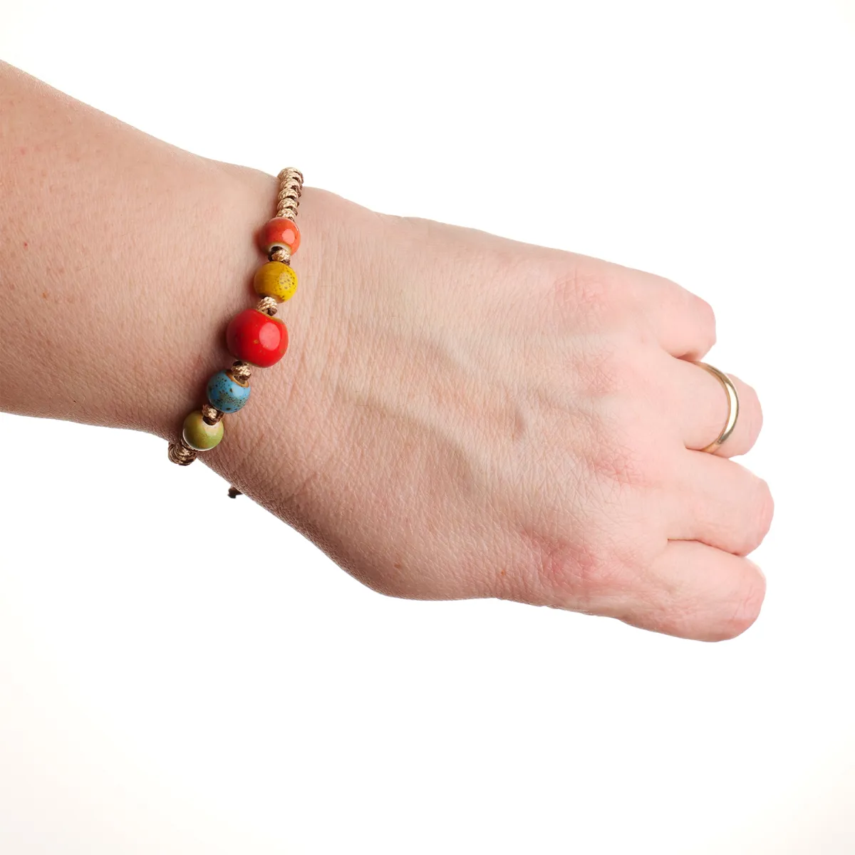 Bracelet coton d'avril Chocolat Cannelle