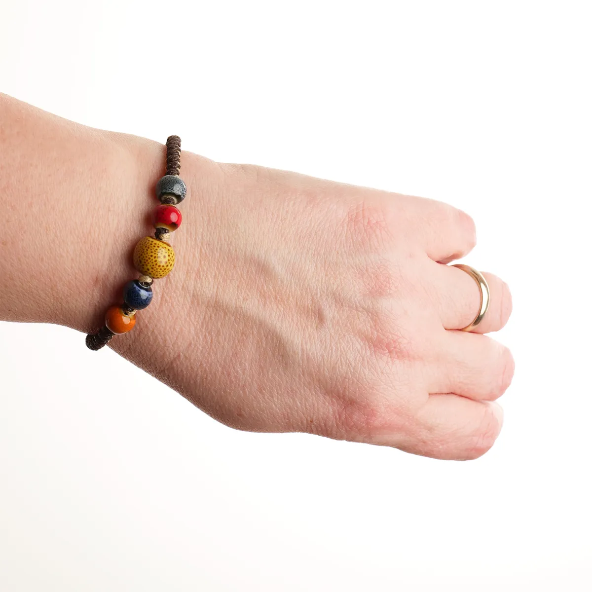 Bracelet coton d'avril Chocolat Cannelle