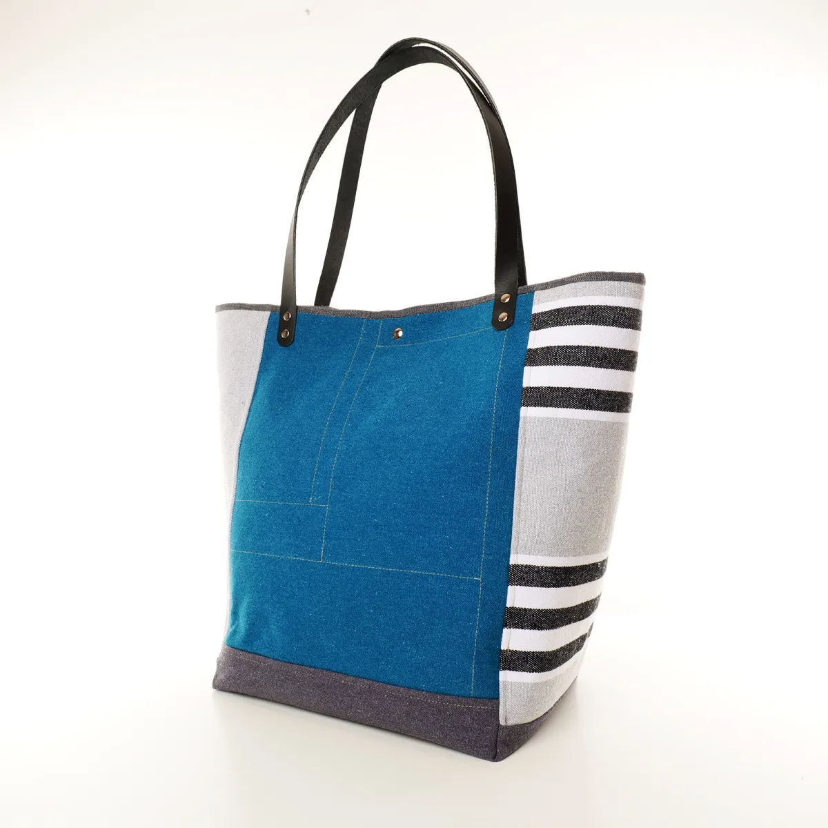Sac grand cabas GARANCE Bleu canard