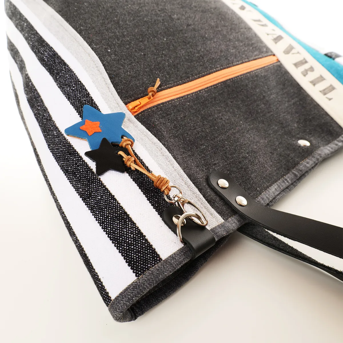 Sac grand cabas GARANCE Bleu canard