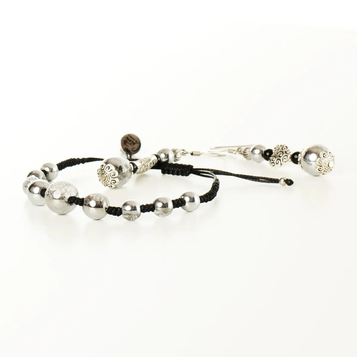 Bracelet Boucles d'Oreilles coton d'avril Cristal