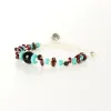 Bracelet coton d'avril Mila Turquoise Grenat