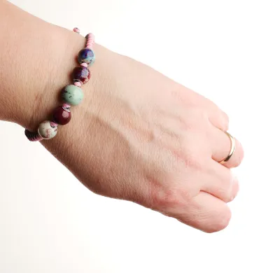 Bracelet coton d'avril Minuit Pastel