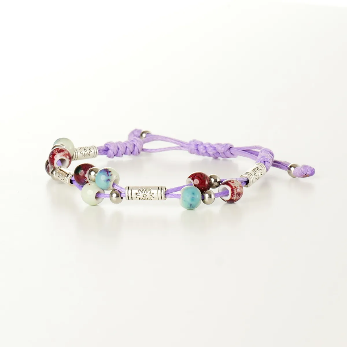 Bracelet coton d'avril Silver Pearls