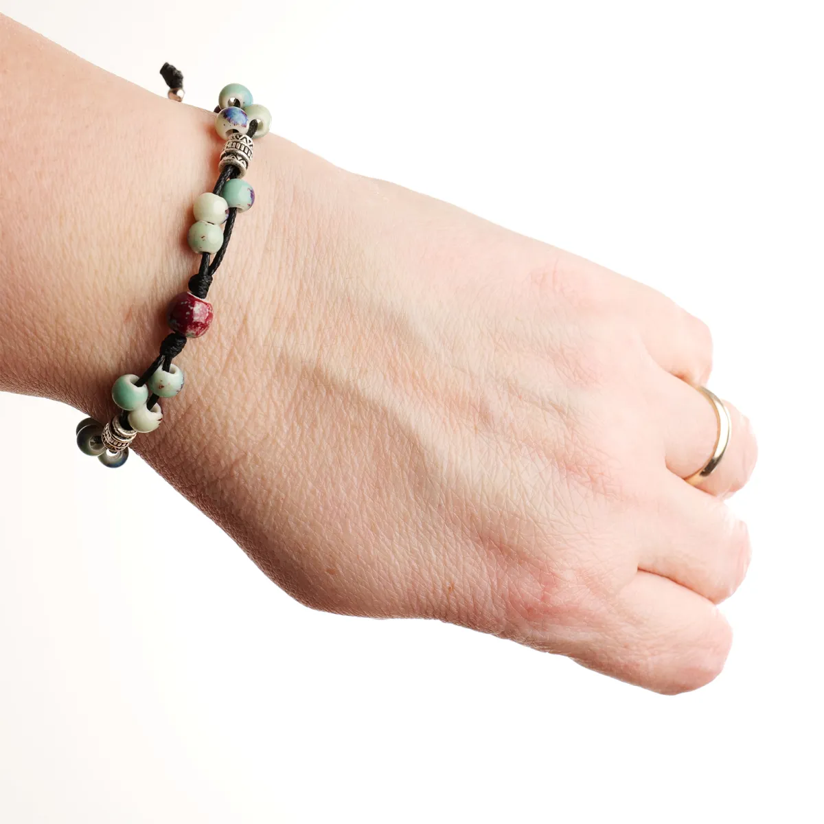 Bracelet coton d'avril Silver Pearls