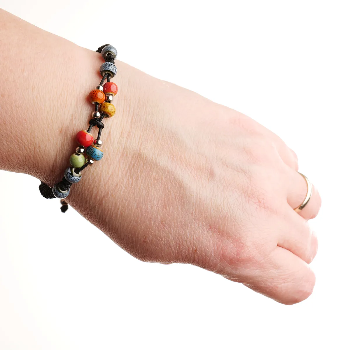 Bracelet coton d'avril Silver Pearls