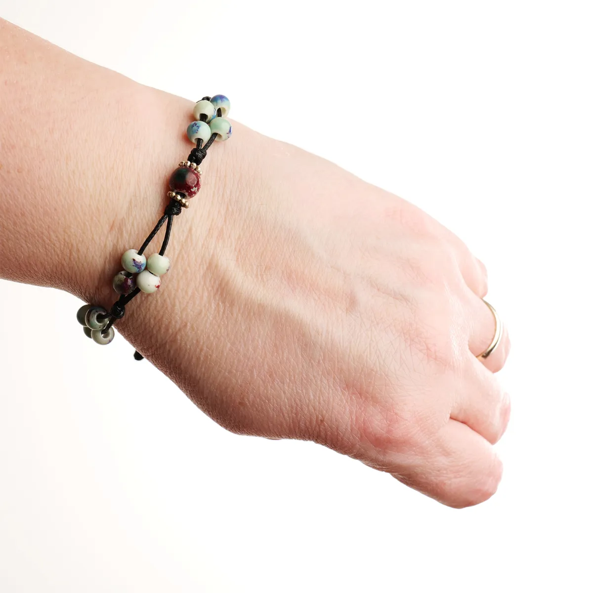 Bracelet coton d'avril Silver Pearls