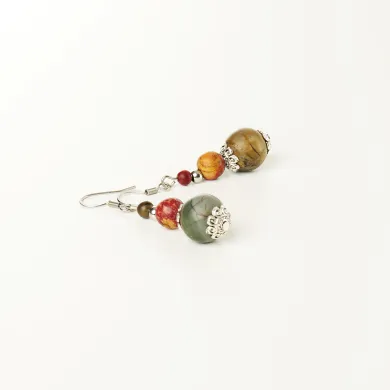 Boucles d'oreilles Saturne Coton d'Avril