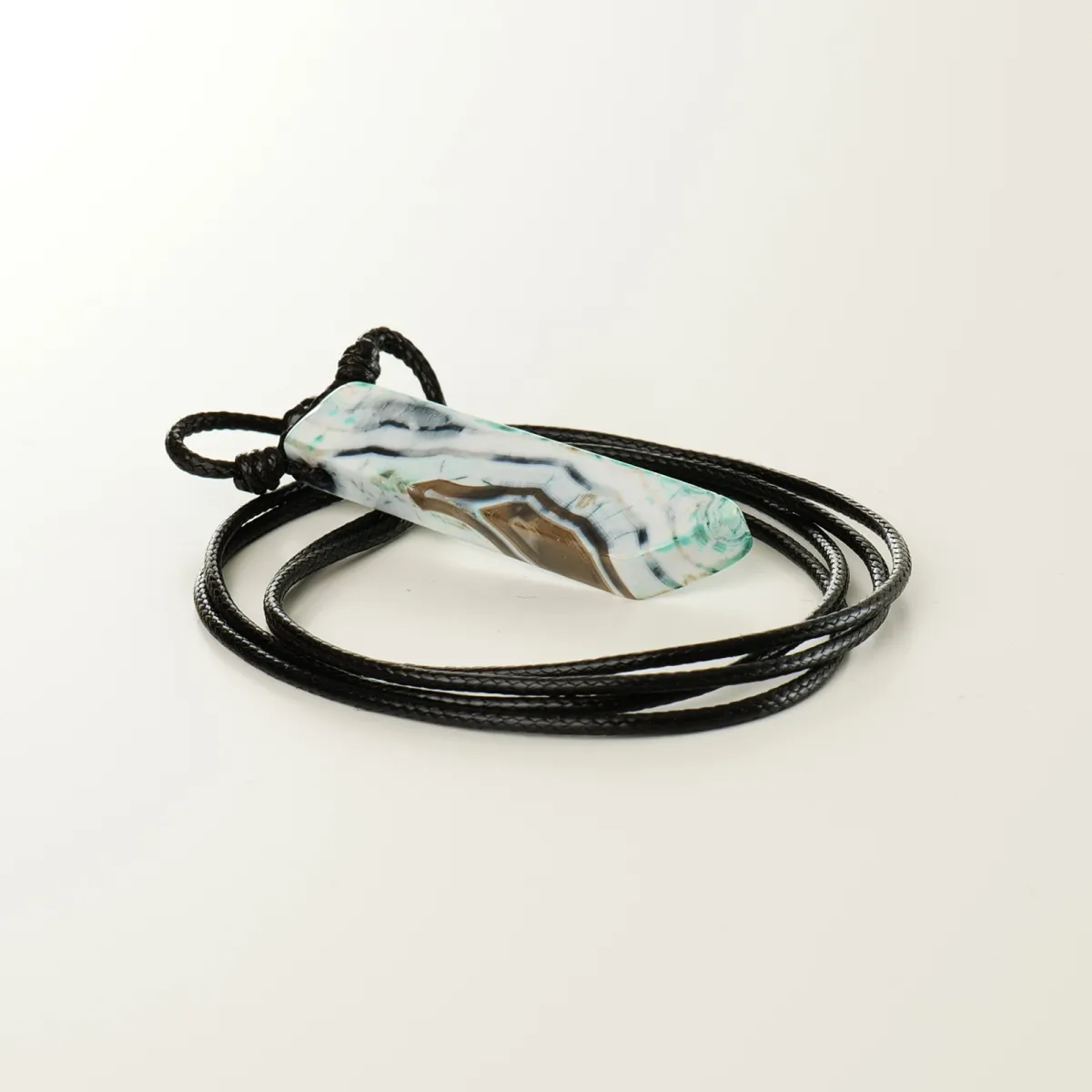 Collier Pierre d'Agate Anis coton d'avril