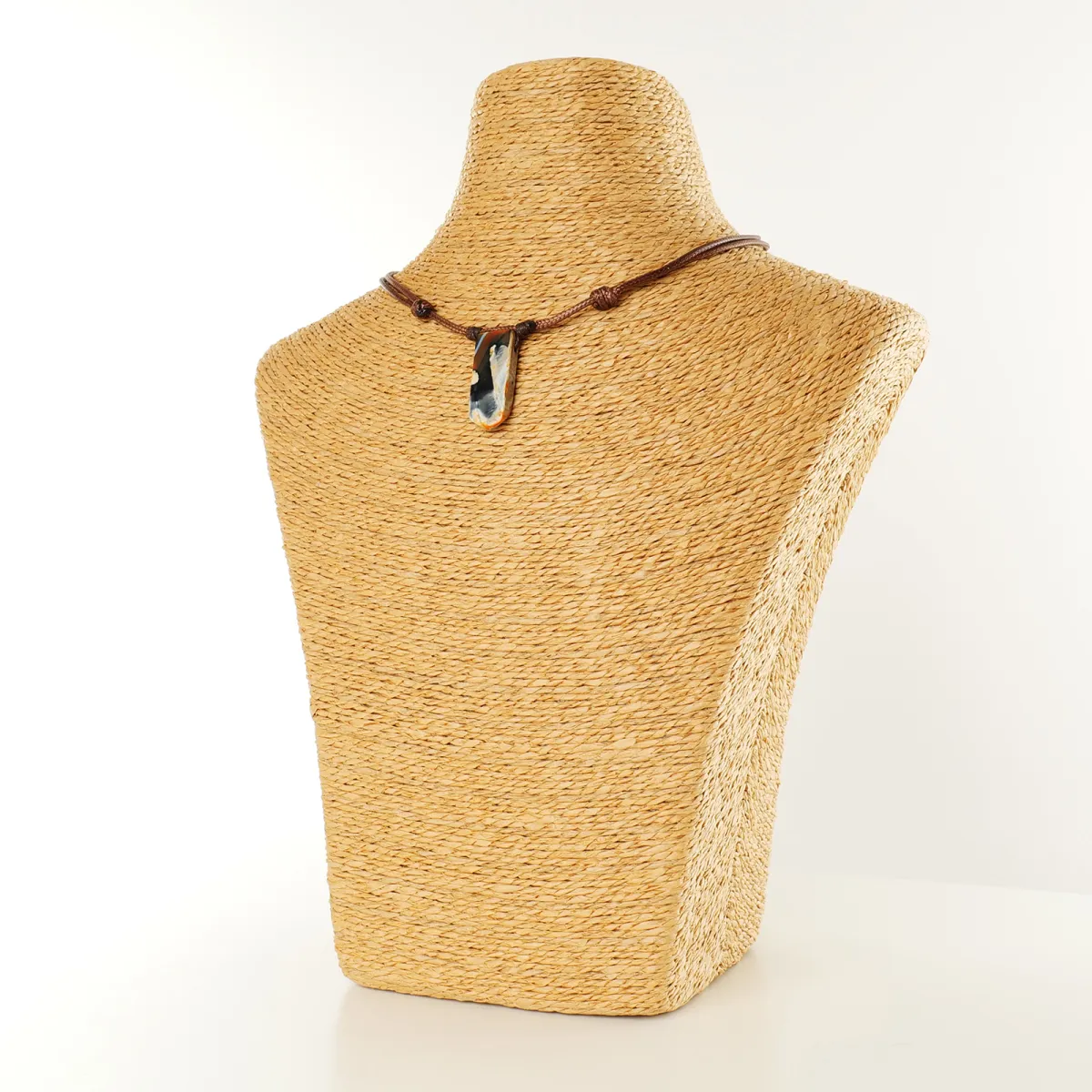Collier Coton d'Avril Pierre d'Agate Mandarine
