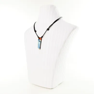 Collier Coton d'Avril Pierre d'Agate Mandarine