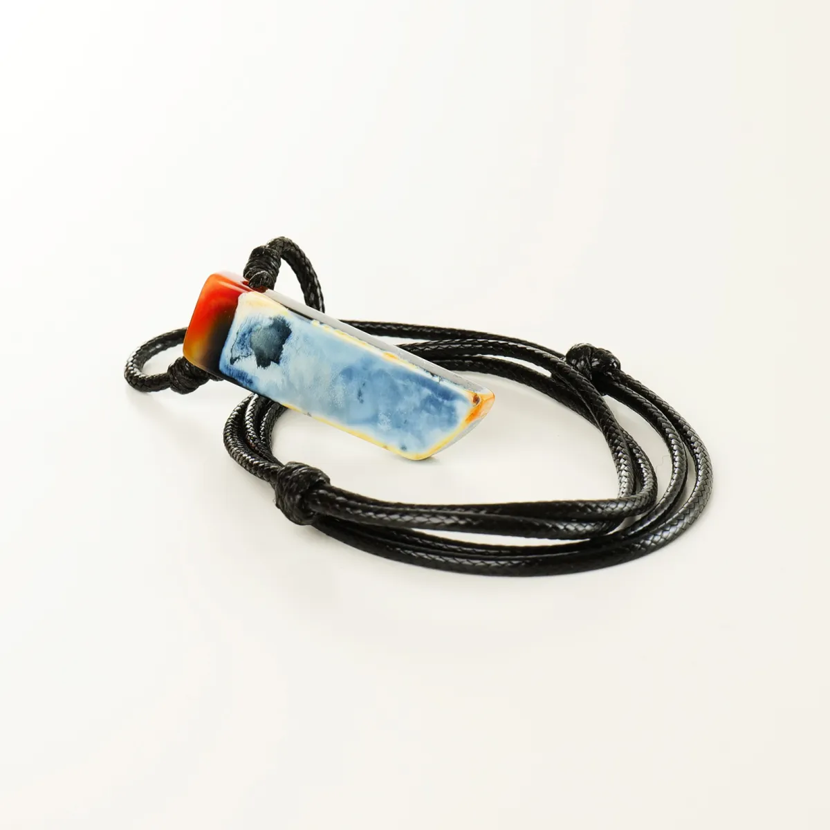 Collier Coton d'Avril Pierre d'Agate Mandarine