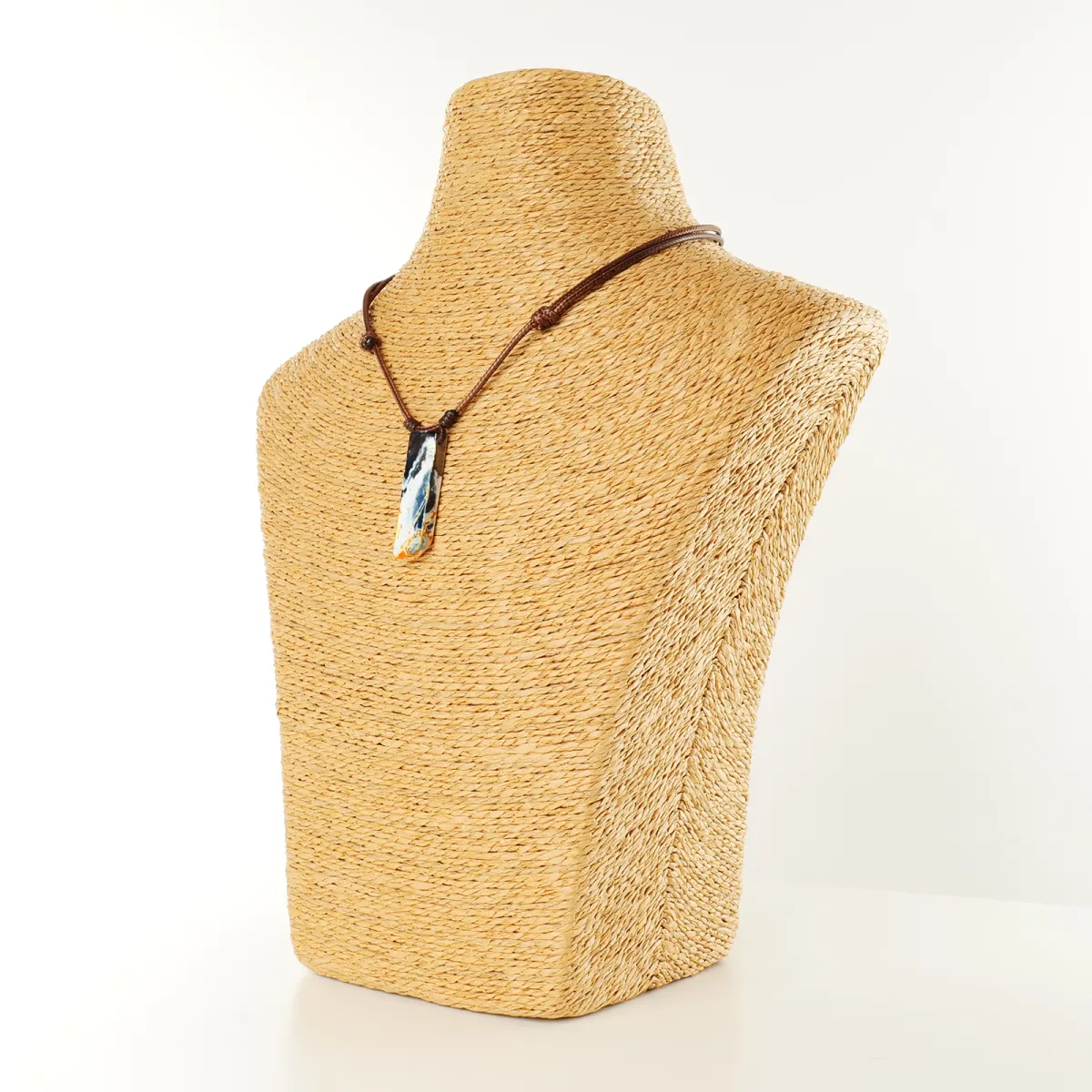 Collier Coton d'Avril Pierre d'Agate Mandarine