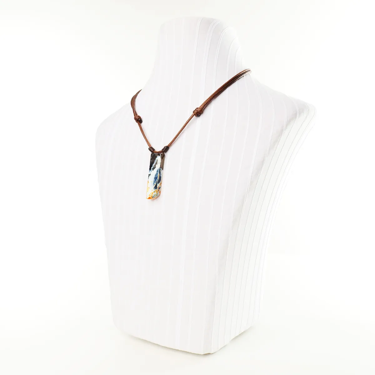 Collier Coton d'Avril Pierre d'Agate Mandarine