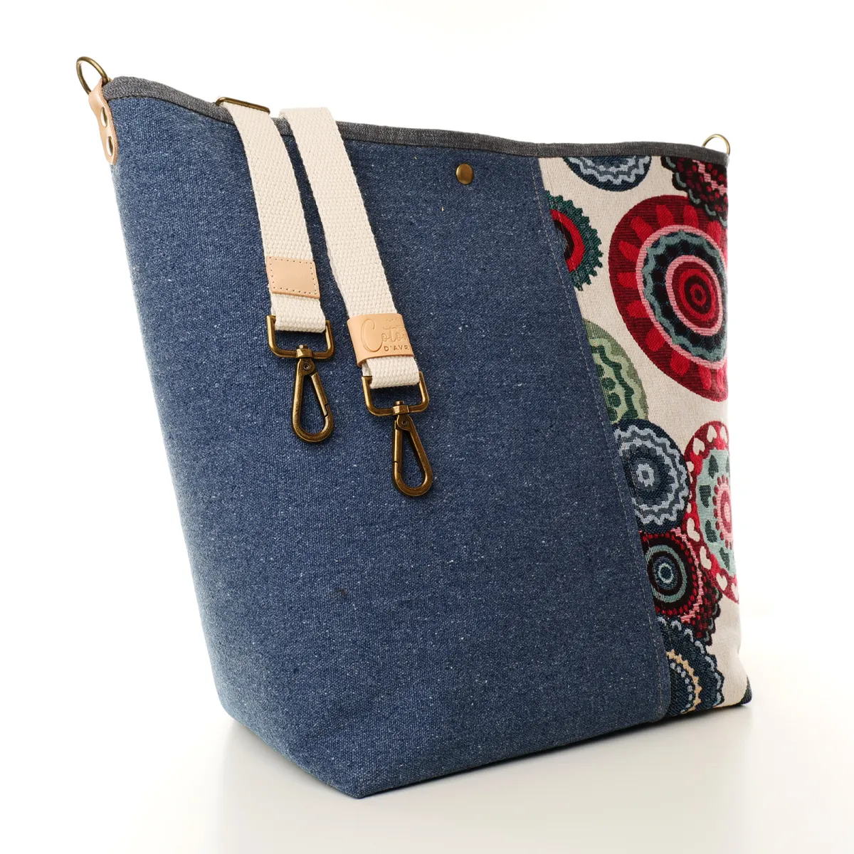 Sac cabas TOPAZE Mandala Coton d'Avril