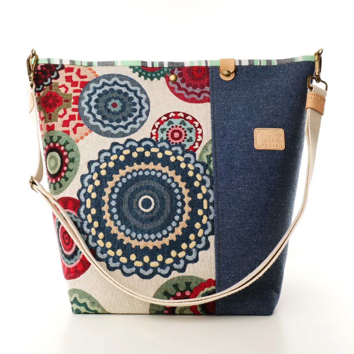 Sac cabas TOPAZE Mandala Coton d'Avril