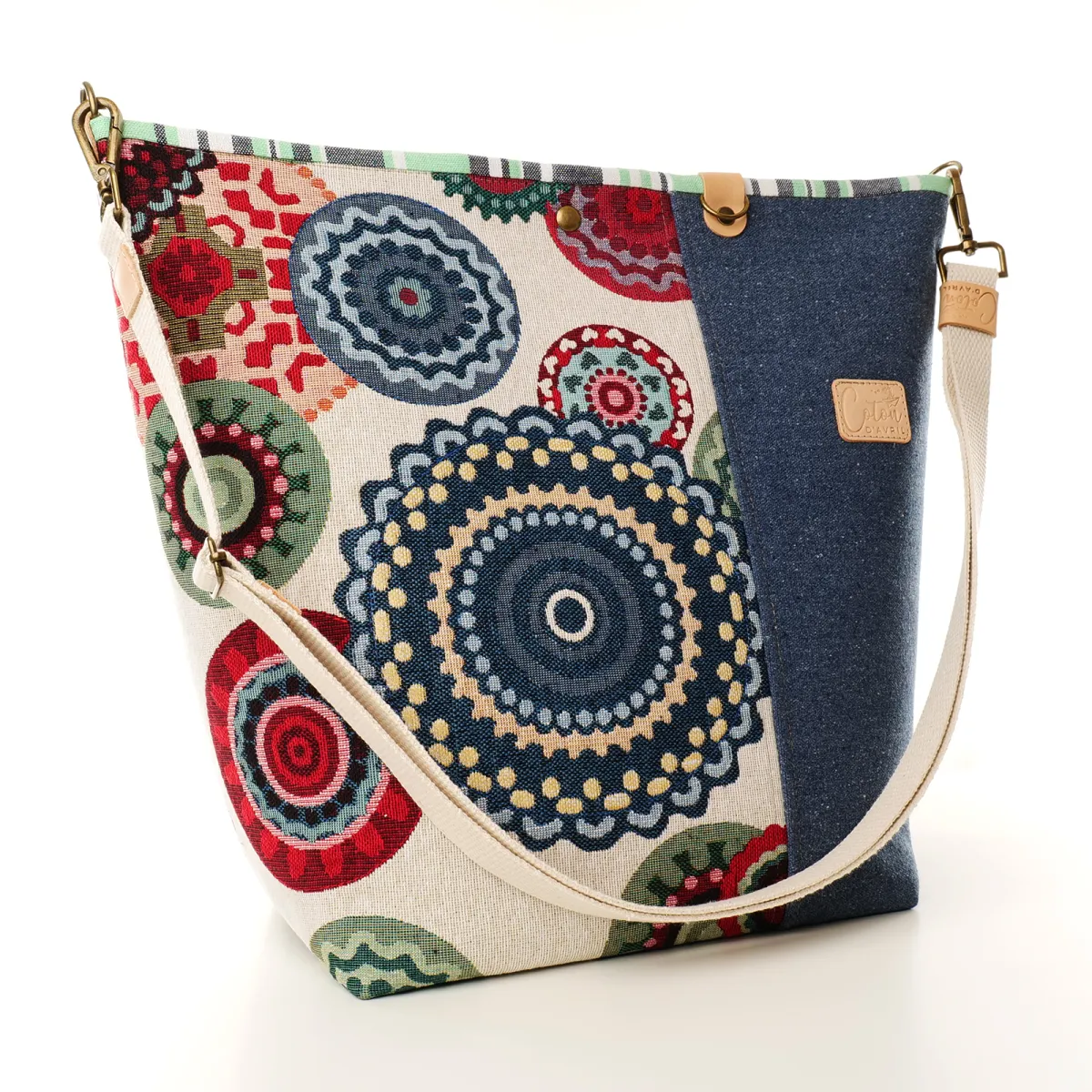 Sac cabas TOPAZE Mandala Coton d'Avril