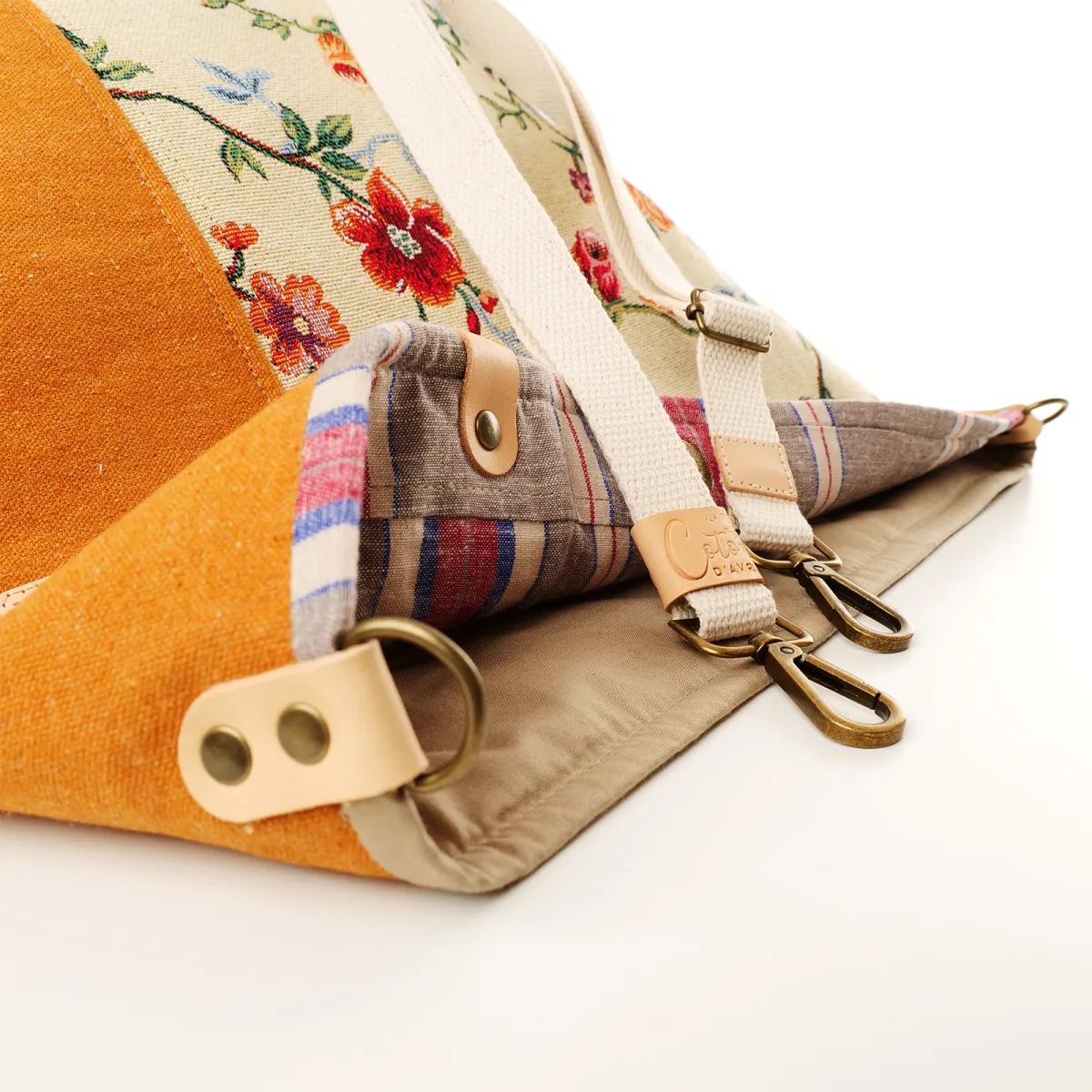 Sac cabas Coton d'Avril TOPAZE Roses