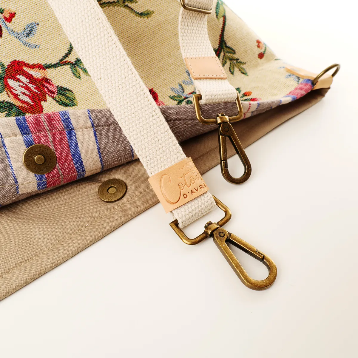 Sac cabas Coton d'Avril TOPAZE Roses