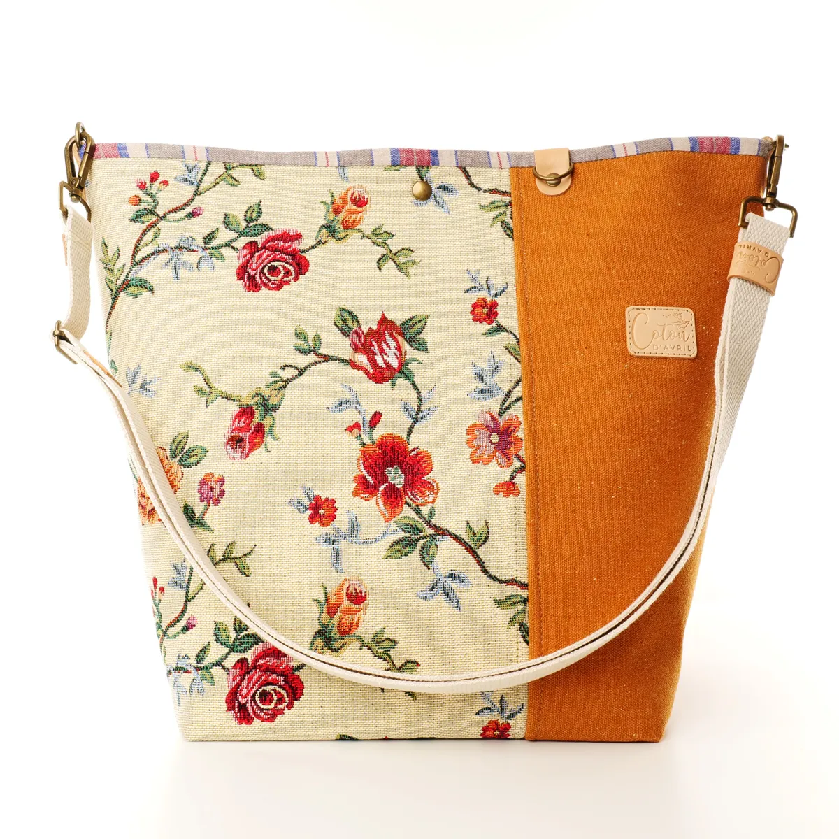 Sac cabas Coton d'Avril TOPAZE Roses