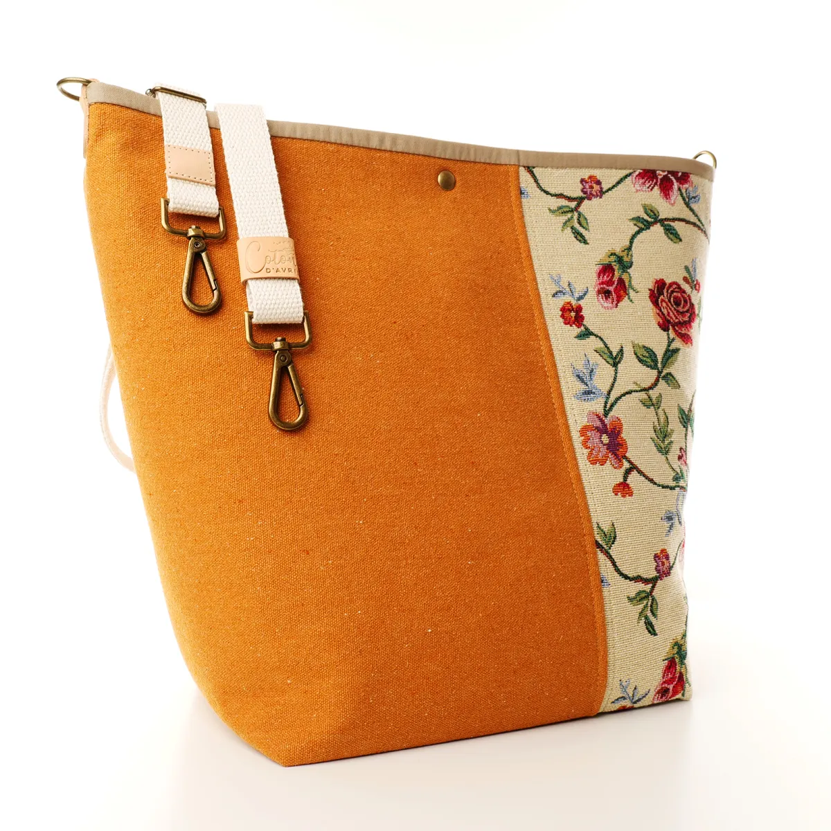 Sac cabas Coton d'Avril TOPAZE Roses