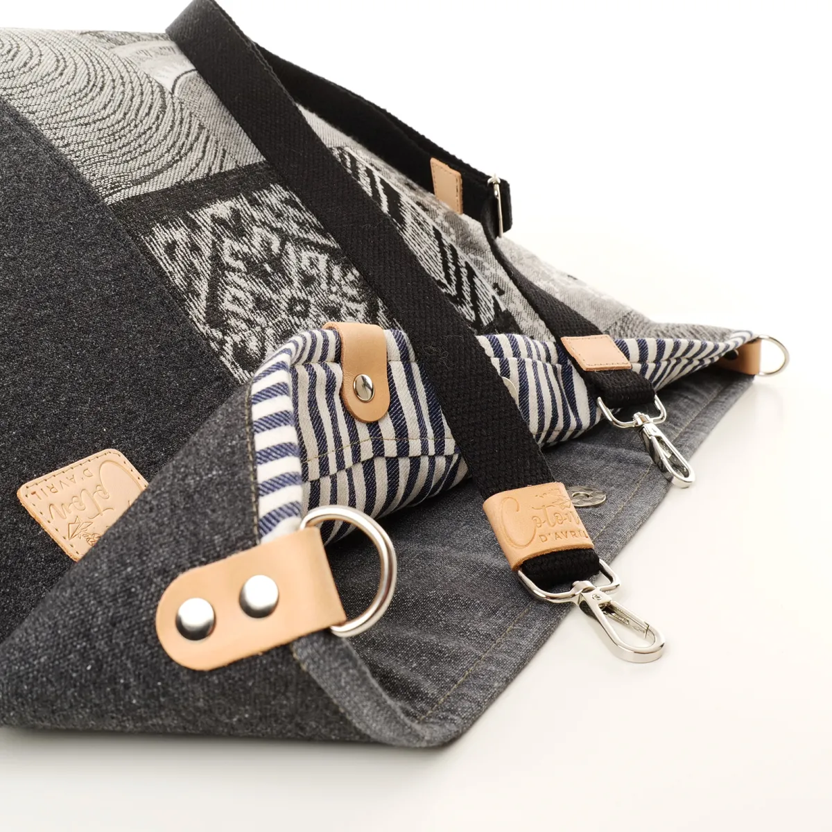 Sac cabas Coton d'Avril TOPAZE Graphite