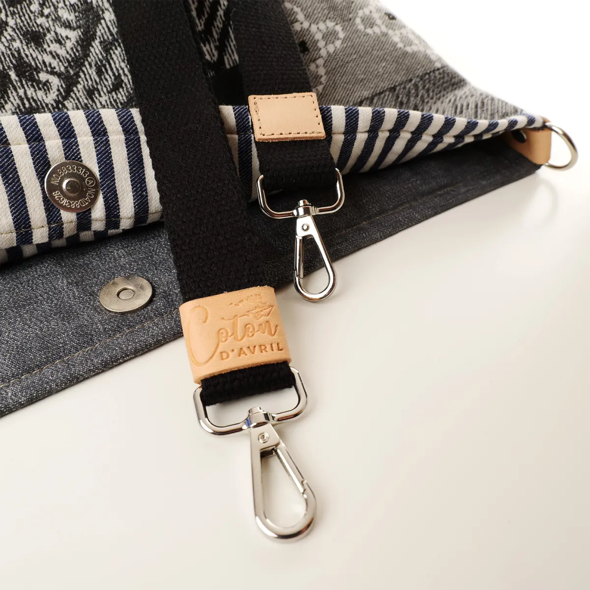 Sac cabas Coton d'Avril TOPAZE Graphite