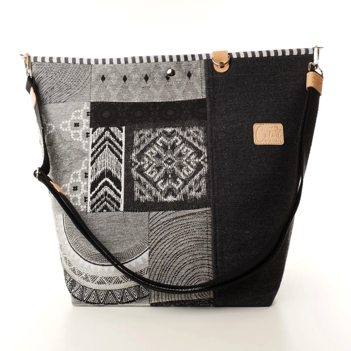 Sac cabas Coton d'Avril TOPAZE Graphite