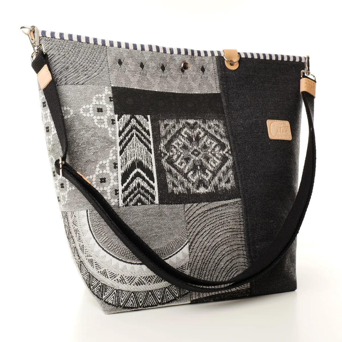 Sac cabas Coton d'Avril TOPAZE Graphite