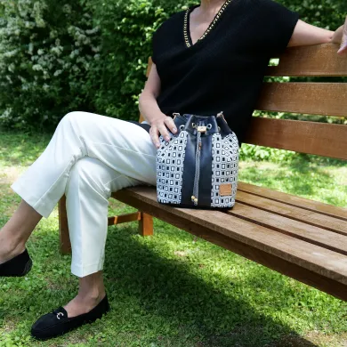 Sac seau Coton d'Avril ANGELE Craie