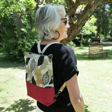 Sac convertible 3 en 1 Coton d'Avril MAGALI Feuilles