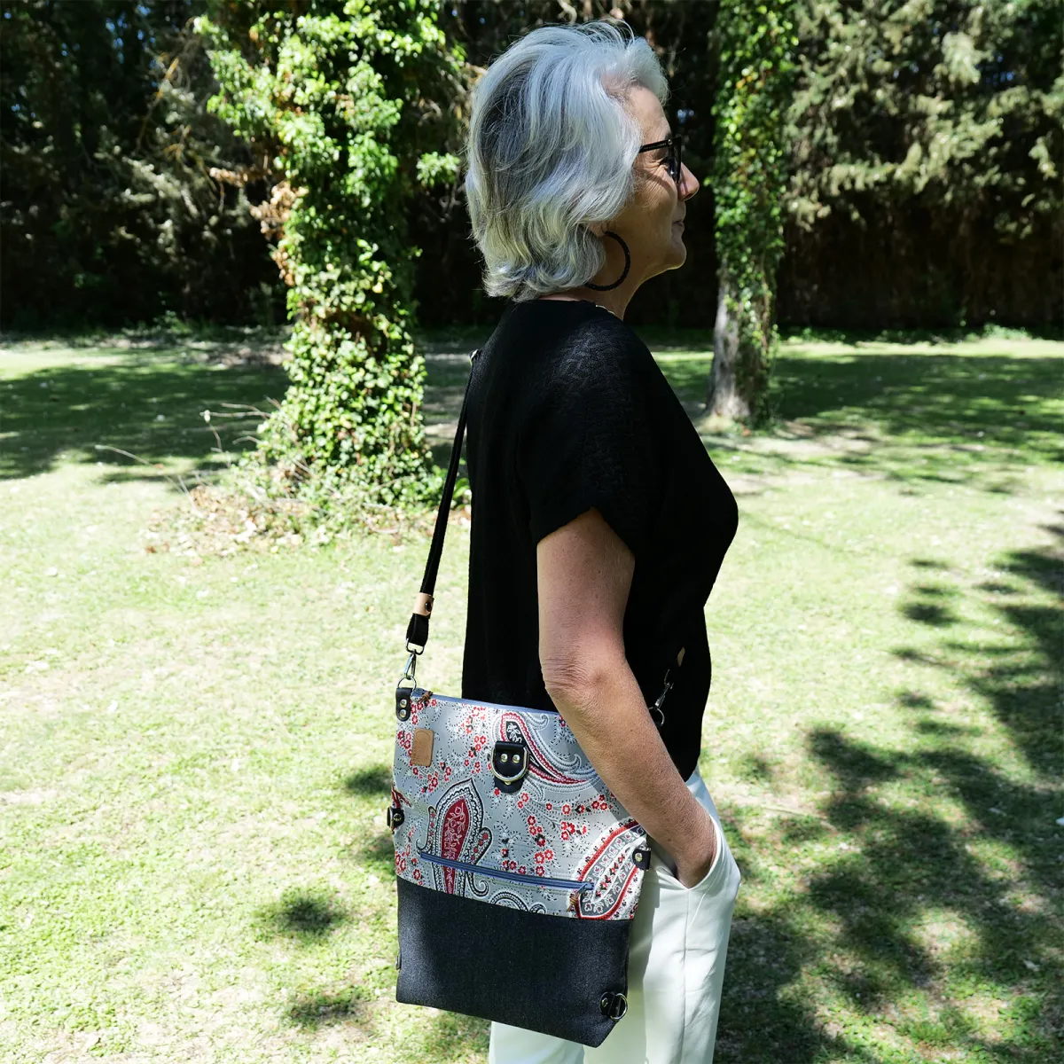 Sac convertible 3 en 1 Coton d'Avril MAGALI Cachemire
