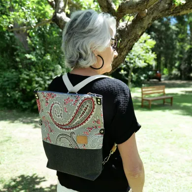 Sac convertible 3 en 1 Coton d'Avril MAGALI Cachemire