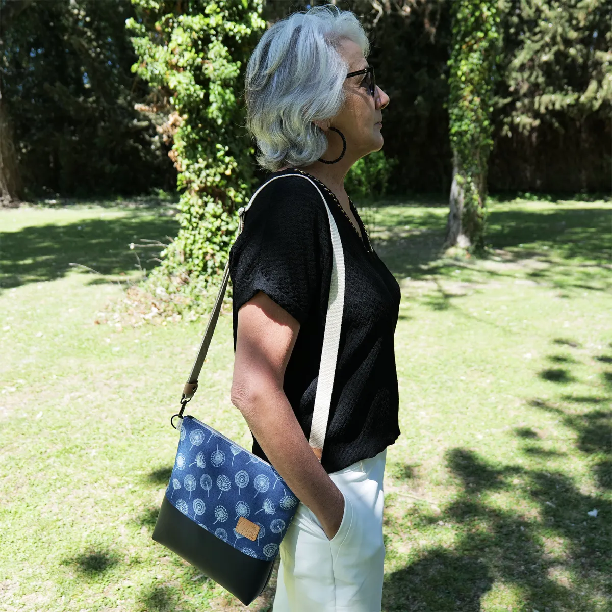 Sac à main Coton d'Avril VERDON Songe bleu