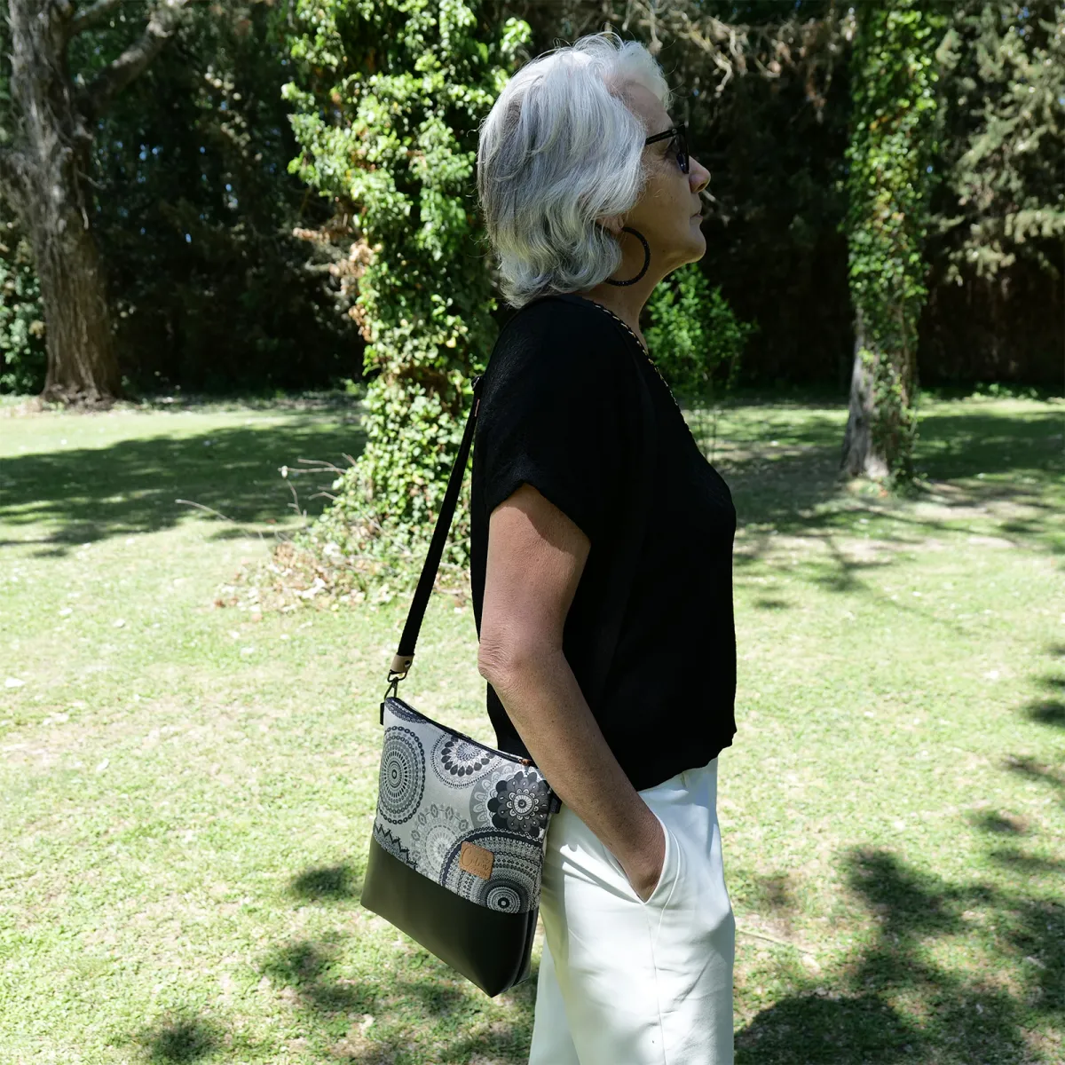 Sac à main Coton d'Avril VERDON Mandala nuit