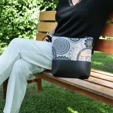 Sac à main Coton d'Avril VERDON Mandala nuit