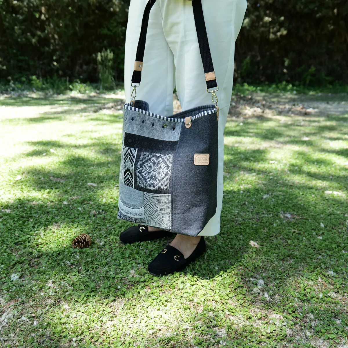 Sac cabas Coton d'Avril TOPAZE Graphite
