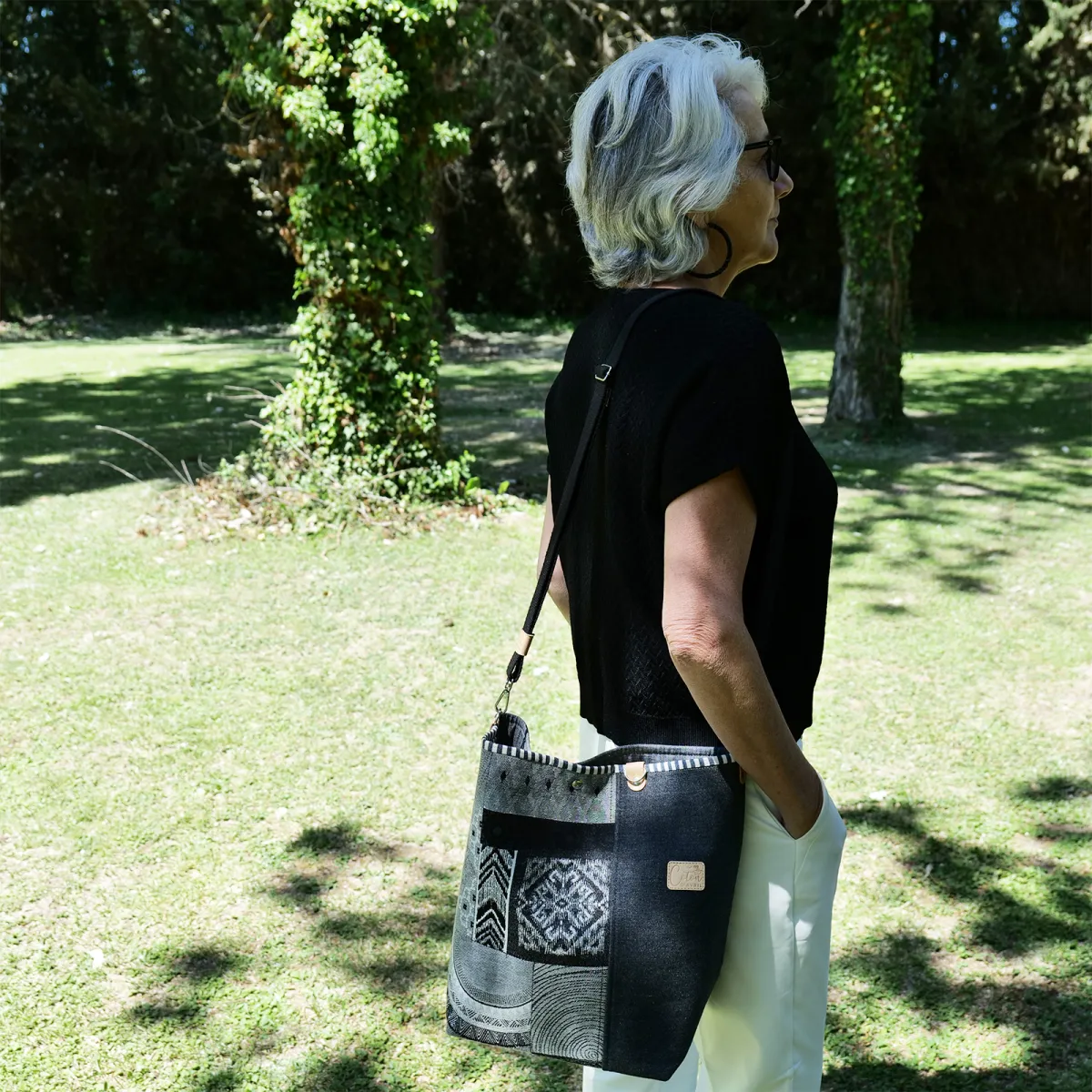 Sac cabas Coton d'Avril TOPAZE Graphite