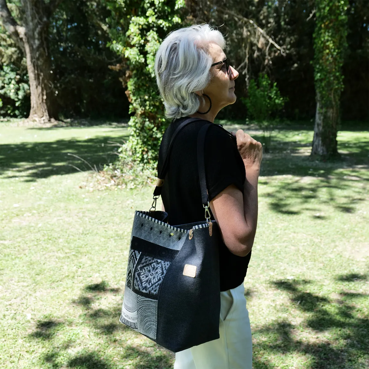 Sac cabas Coton d'Avril TOPAZE Graphite