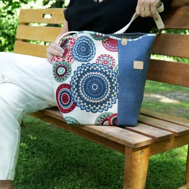 Sac cabas TOPAZE Mandala Coton d'Avril