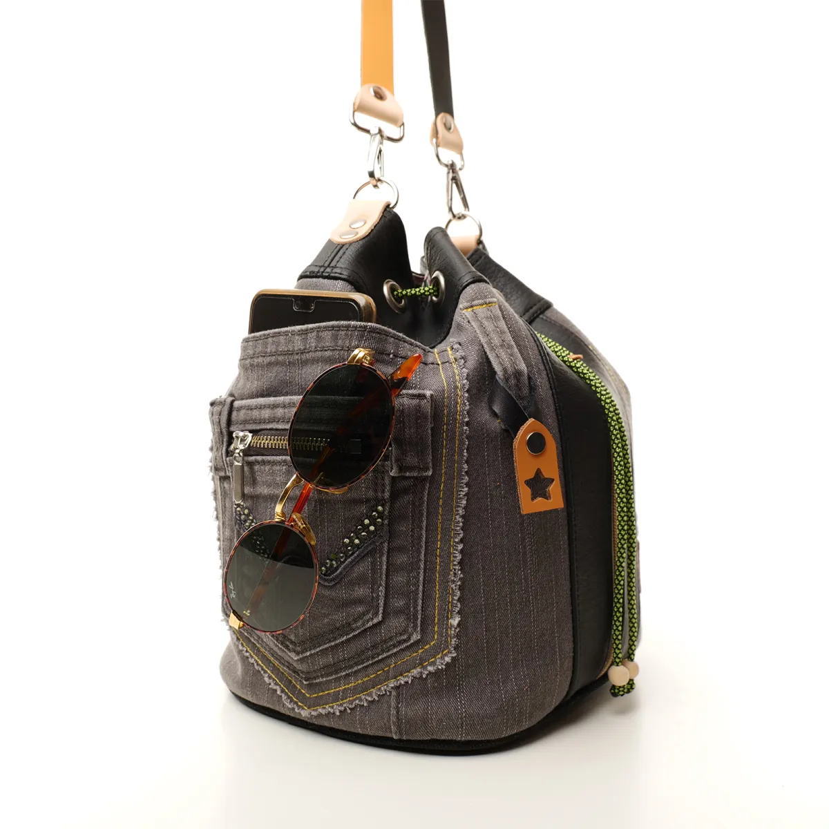 Sac seau Coton d'Avril ANGELE Carbone EDITON NORD