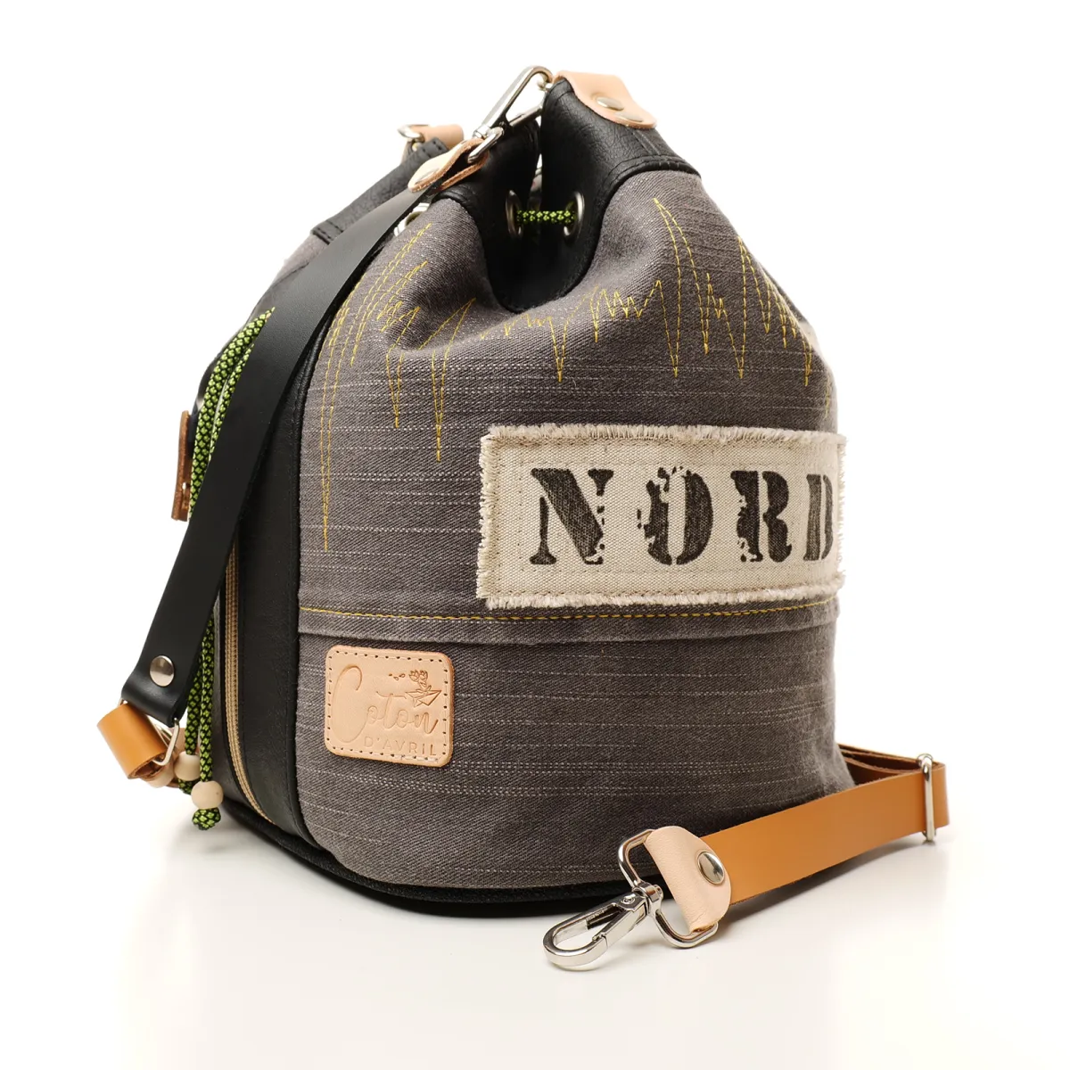 Sac seau Coton d'Avril ANGELE Carbone EDITON NORD