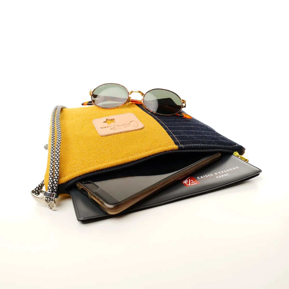 Mini sac Pochette Coton d'Avril Jano Ocre