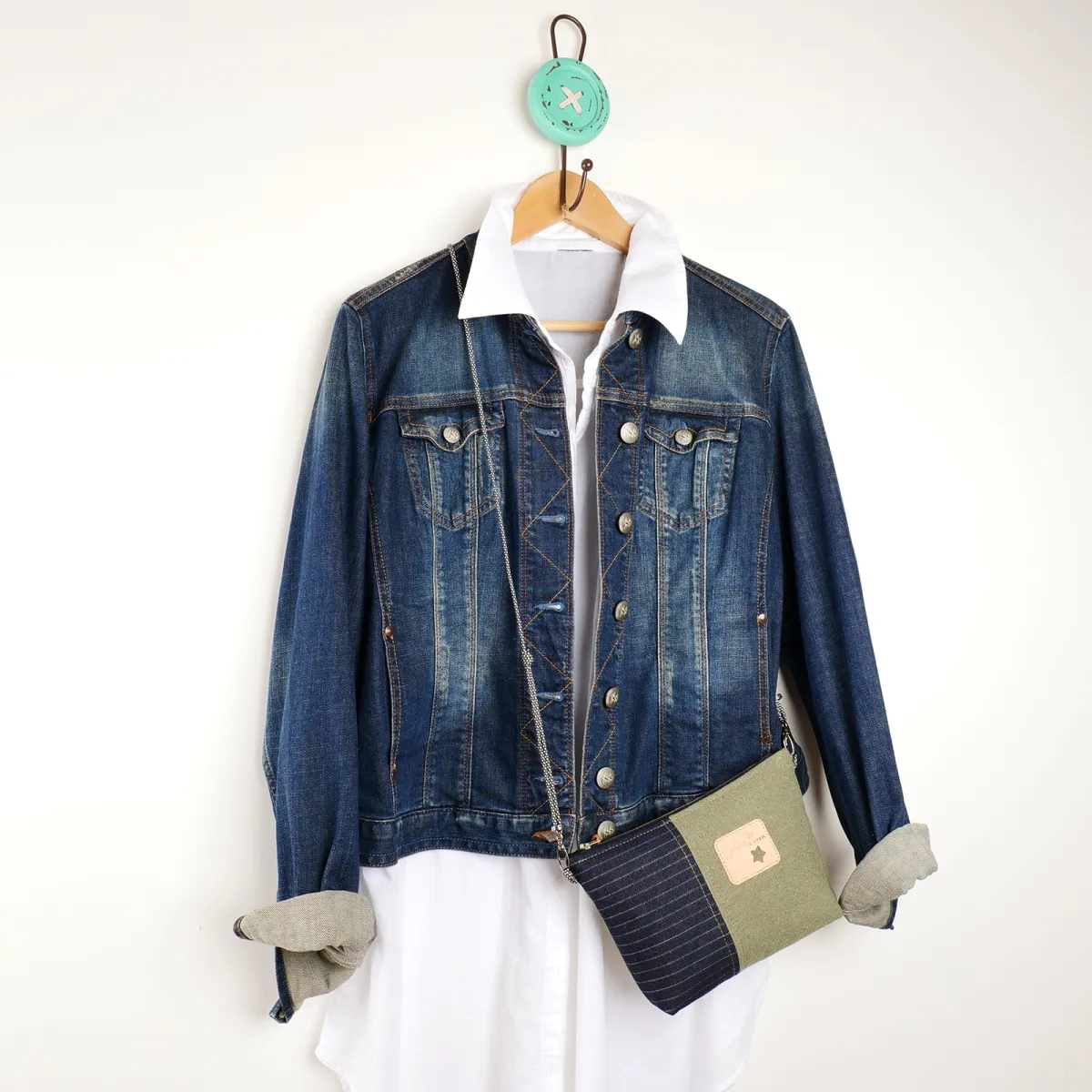 Mini sac Pochette Coton d'Avril Jano Chamois