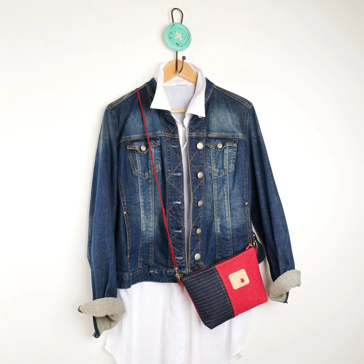 Mini sac Pochette Coton d'Avril Jano Rubis