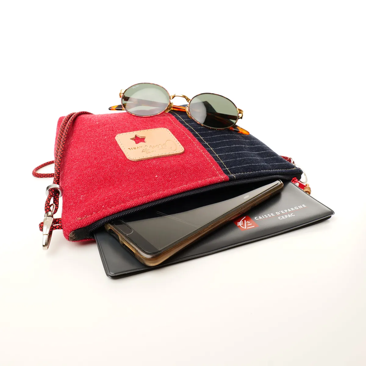 Mini sac Pochette Coton d'Avril Jano Rubis