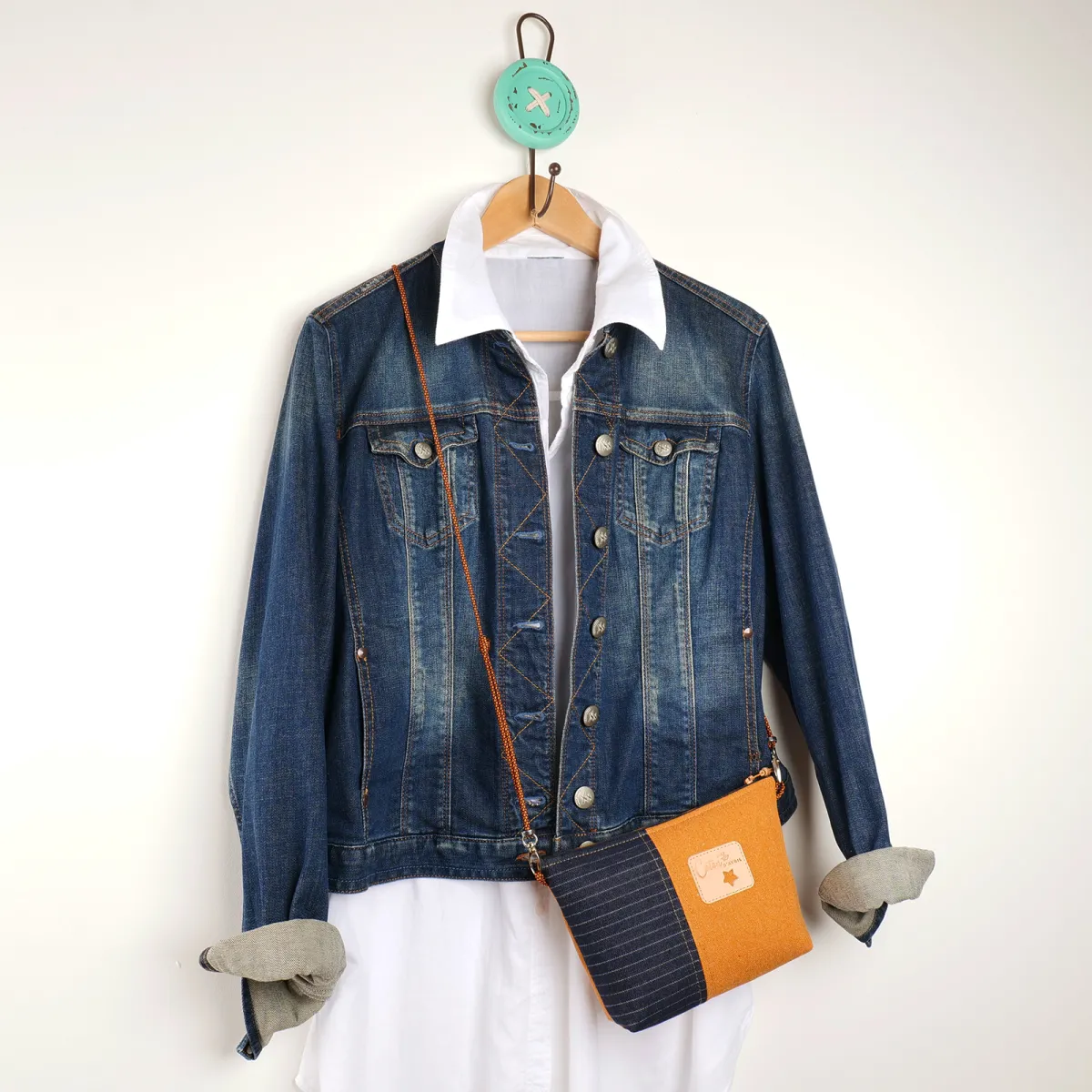 Mini sac Pochette Coton d'Avril  Jano Citrouille