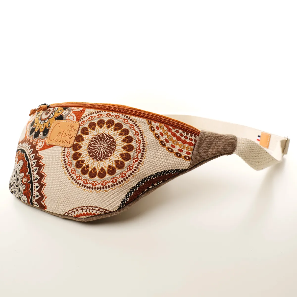 Sac banane Coton d'Avril Melisse Mandala brun